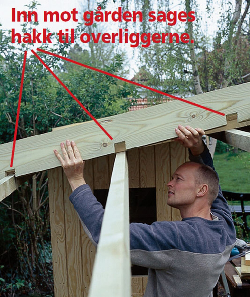 Hjemmelaget hønsehus: Vindskiene i gavlene