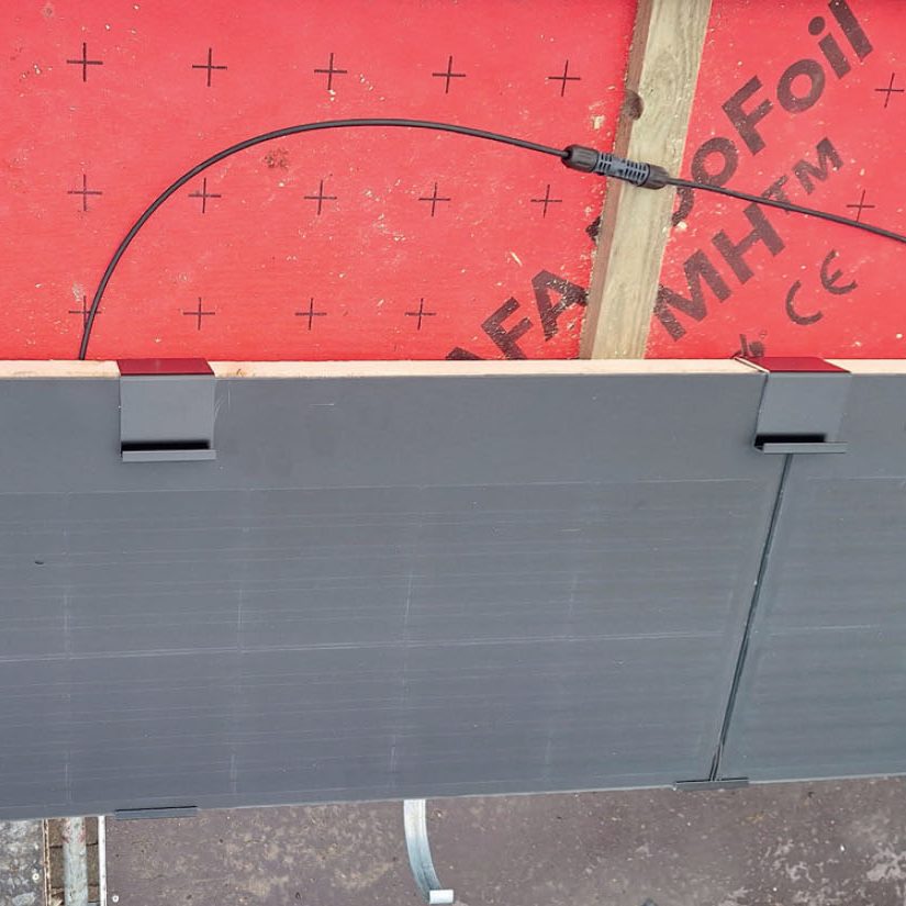 Tag med solceller: Gentag, til du når enden af nederste række