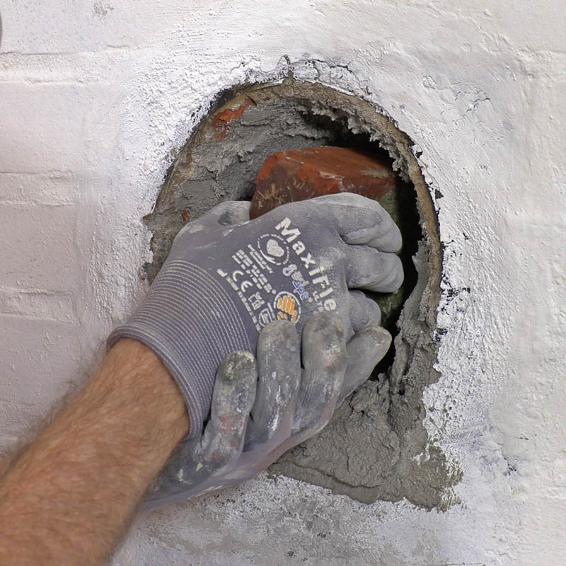 Tette hull i pipe: Start med en stor stein