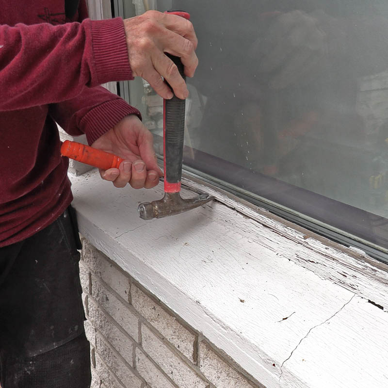 Kuluneet lasilistat: Väännä vanhat listat irti