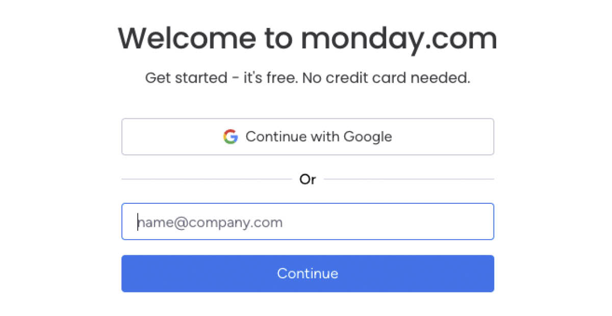 Planlægningsværktøj: Opret et login