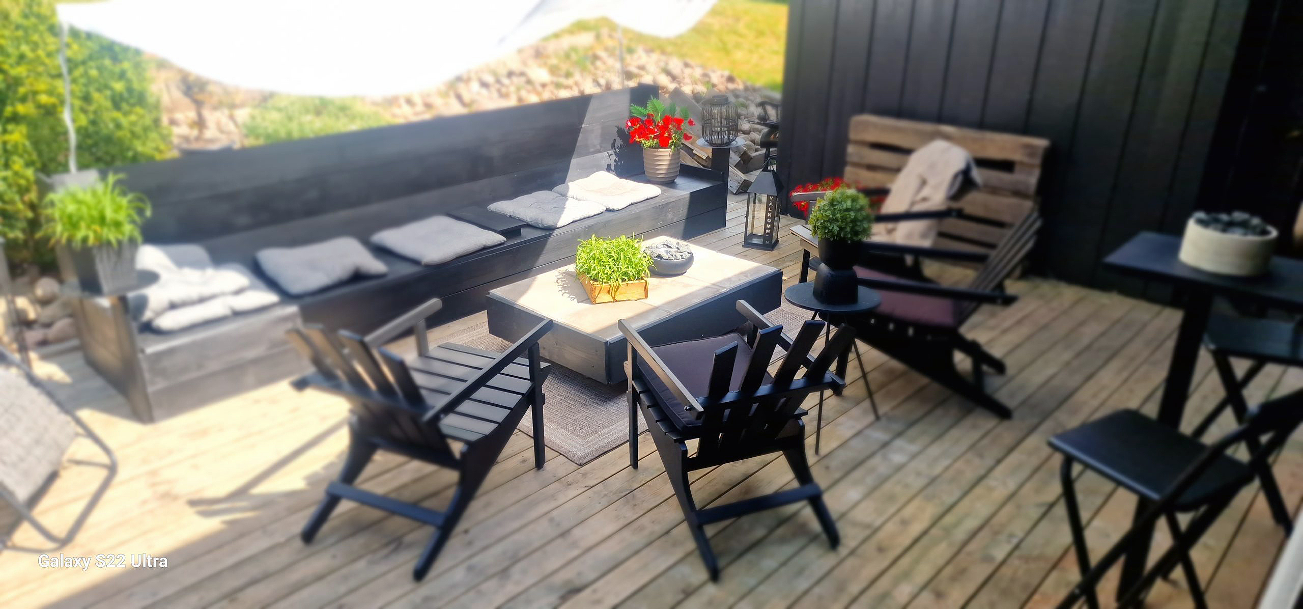 Pallemøbler beklædt med træ