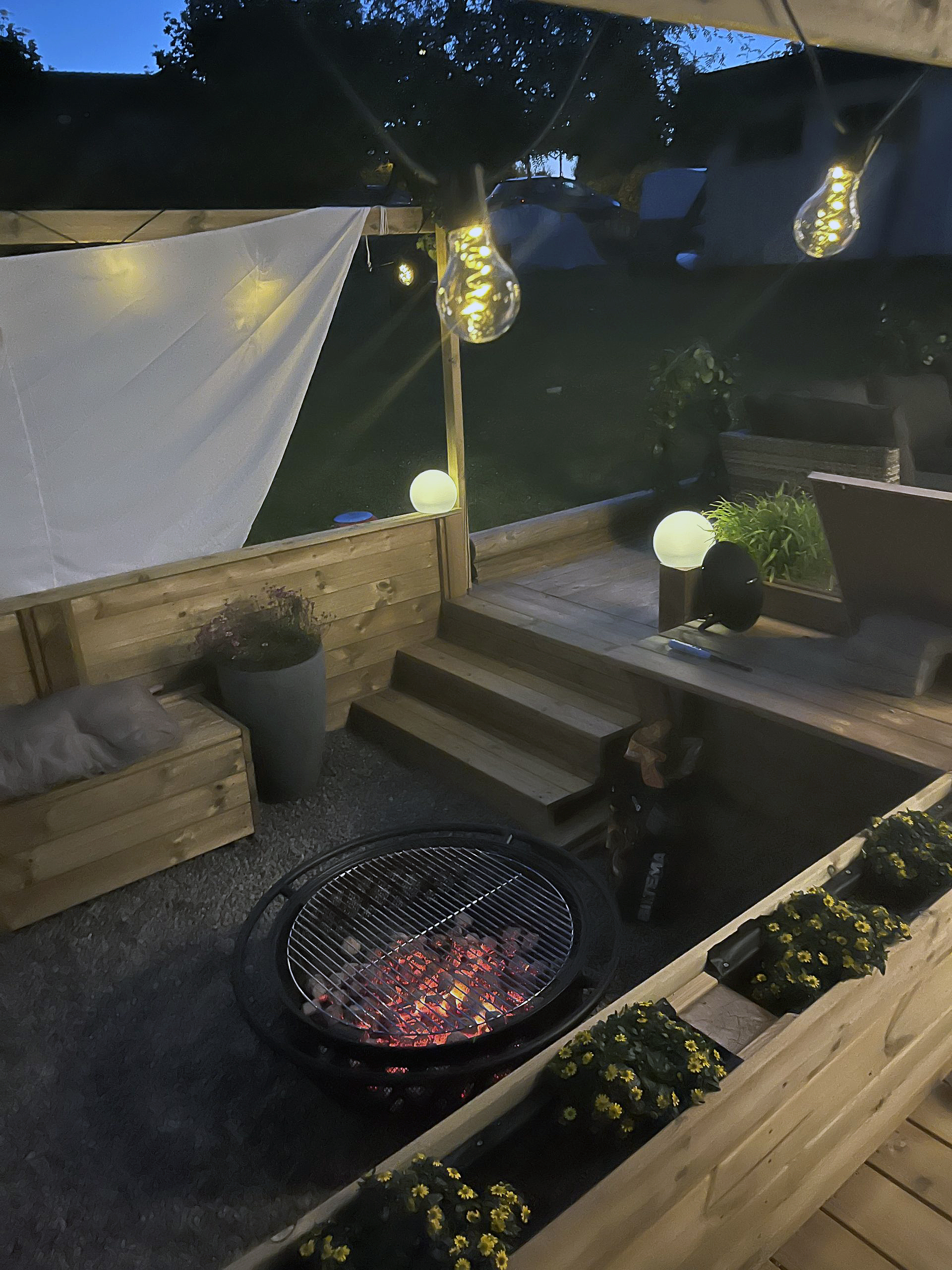 Nedsænket grillplads