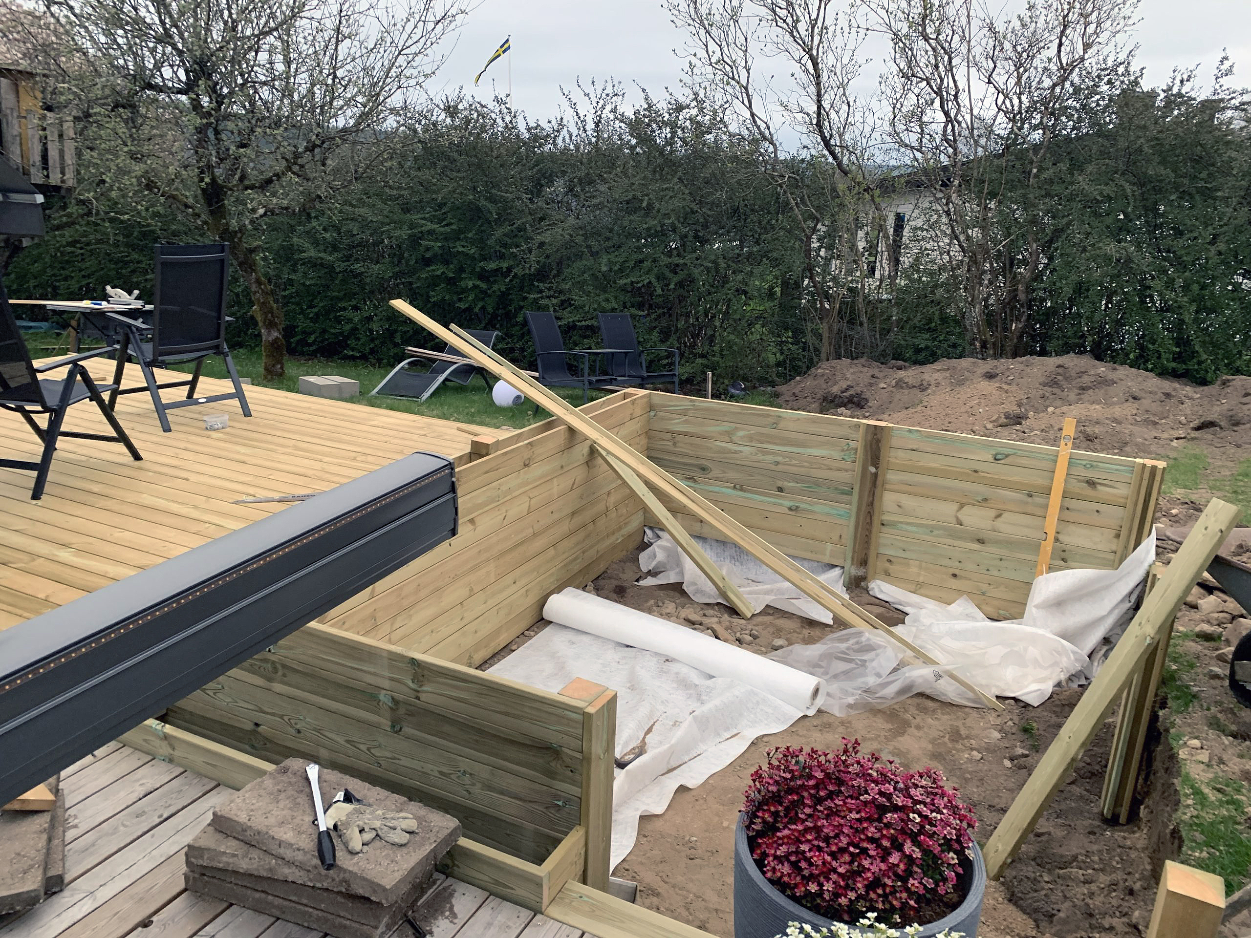 Nedsænket grillplads