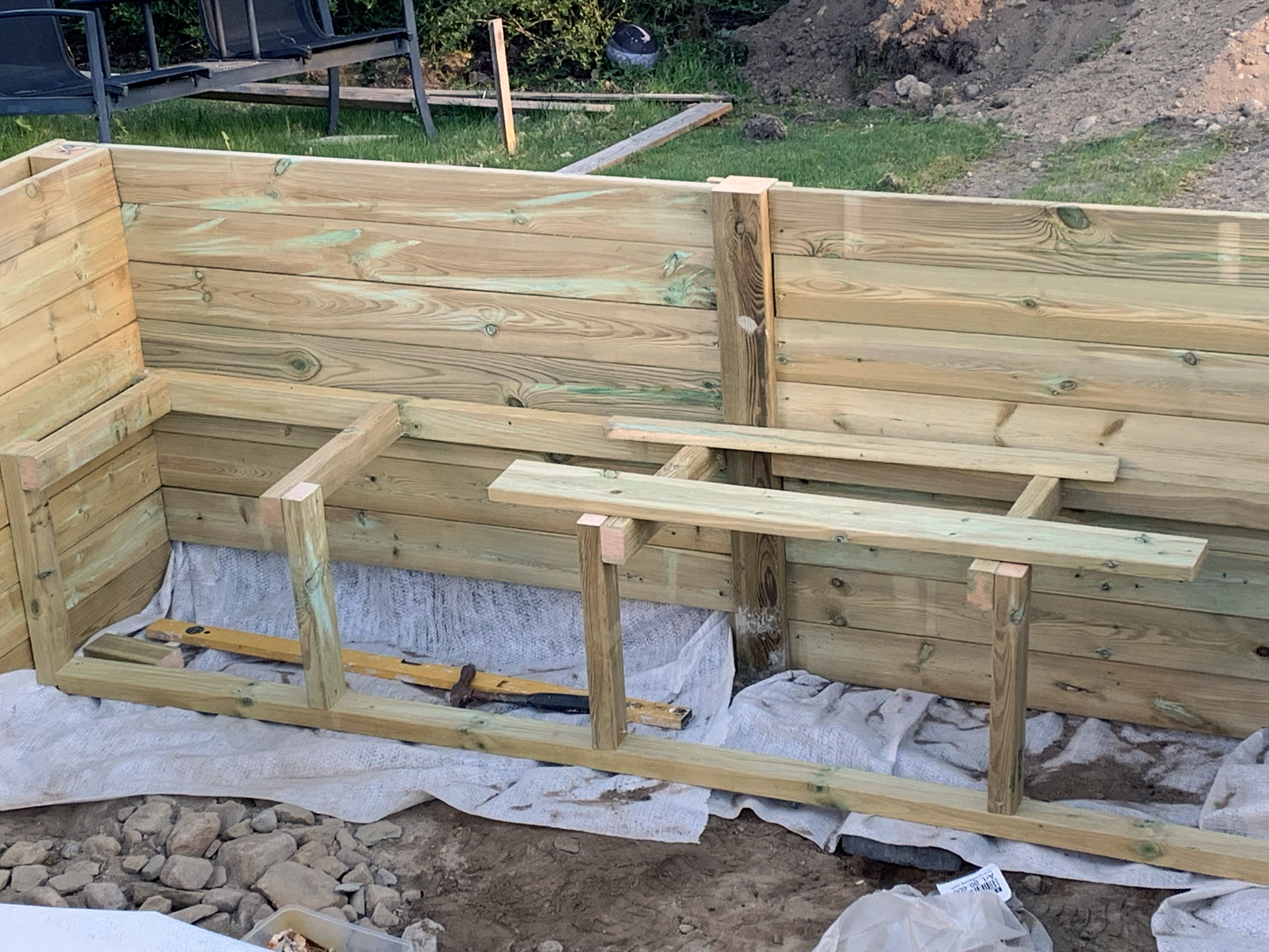 Nedsænket grillplads