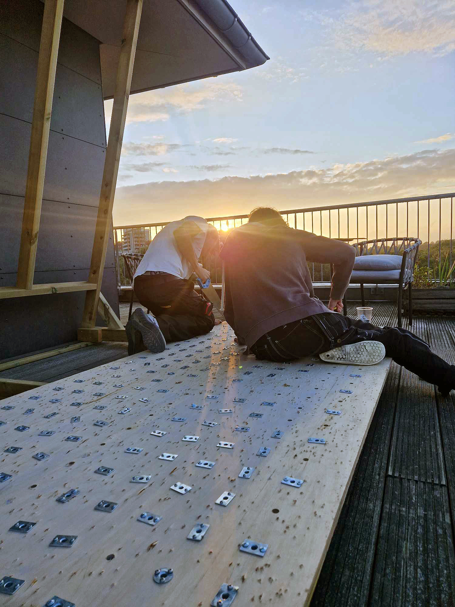 Klatrevæg på tagterrassen