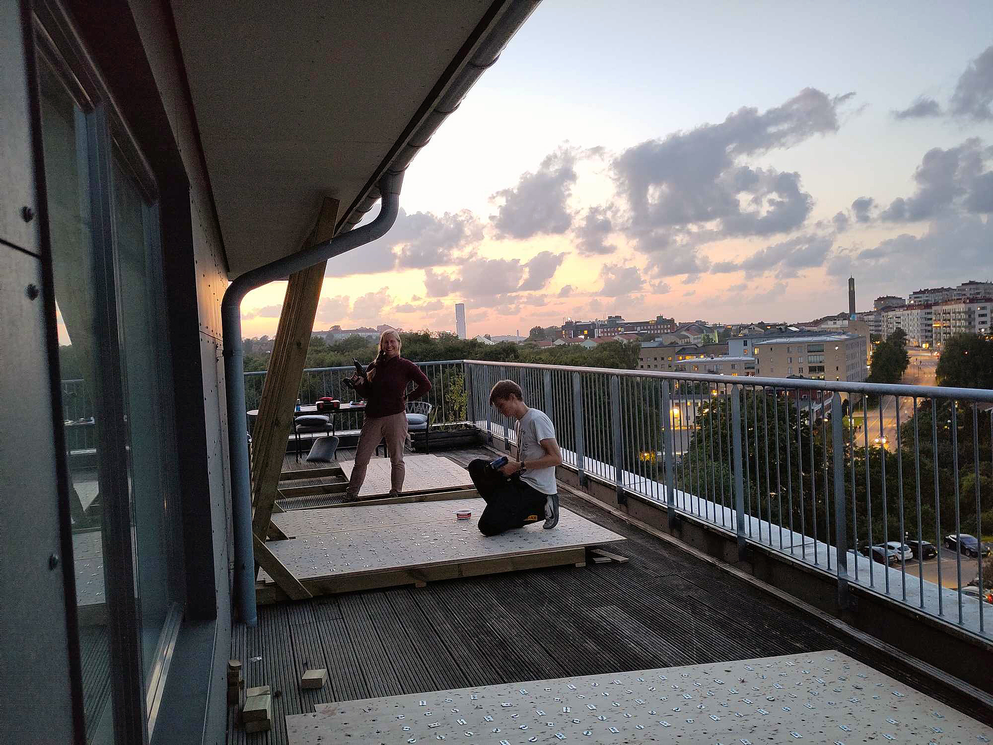 Klatrevæg på tagterrassen