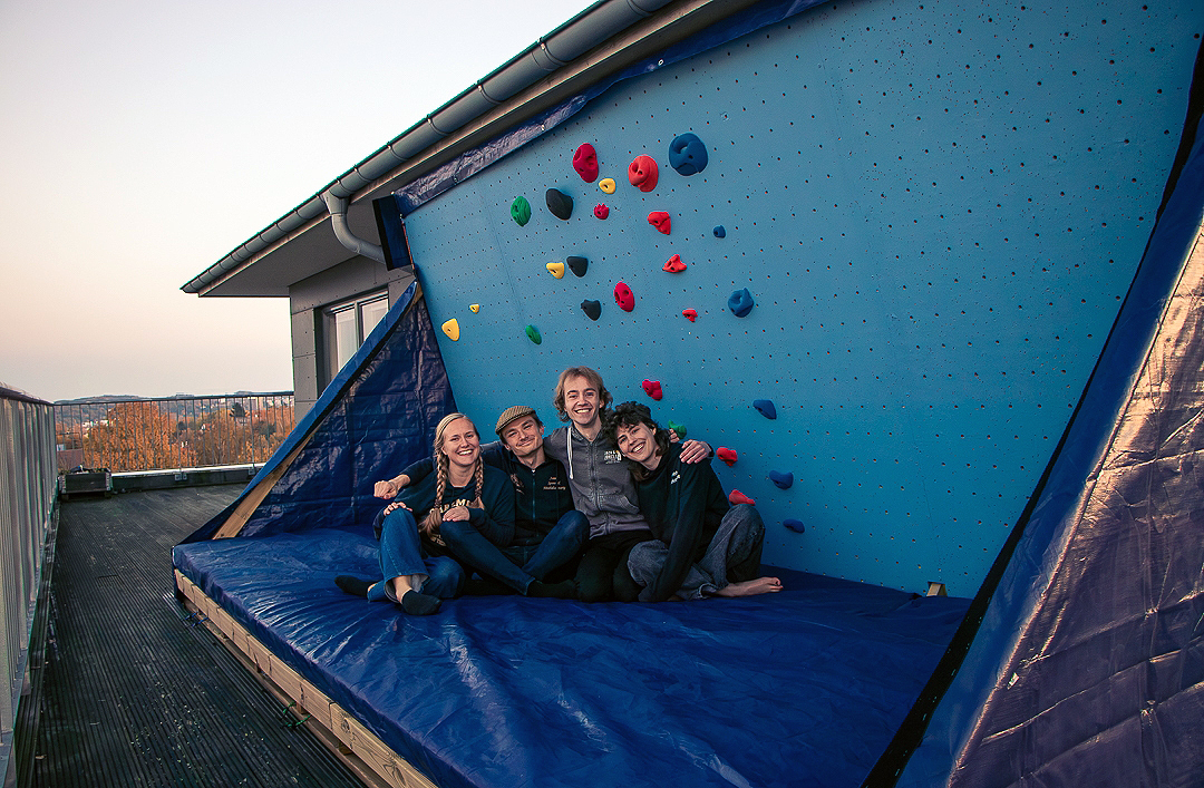 Klatrevæg på tagterrassen