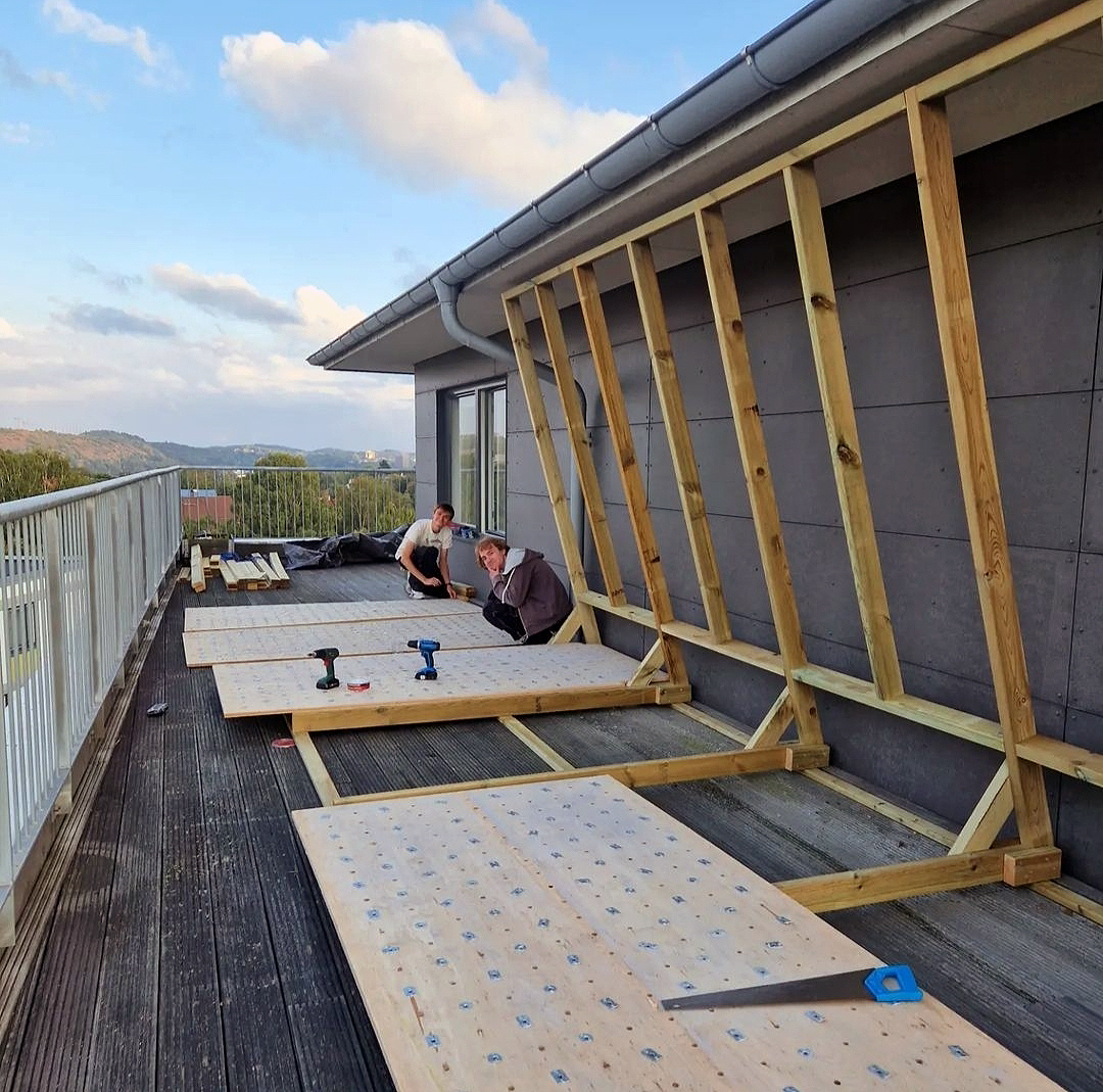 Klatrevæg på tagterrassen