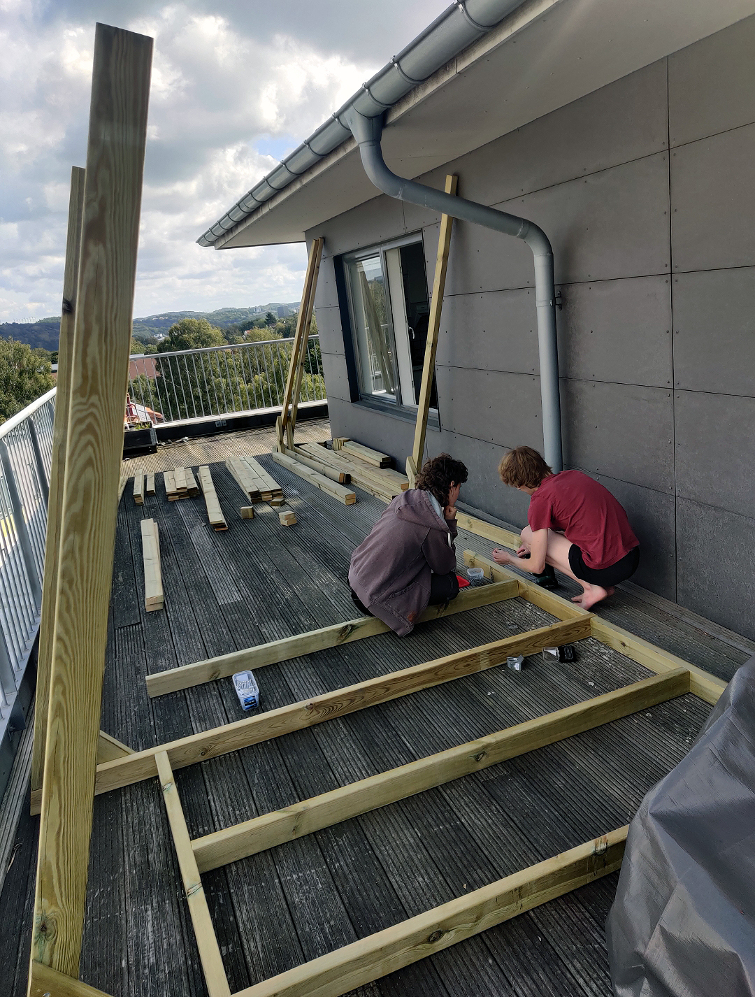 Klatrevæg på tagterrassen