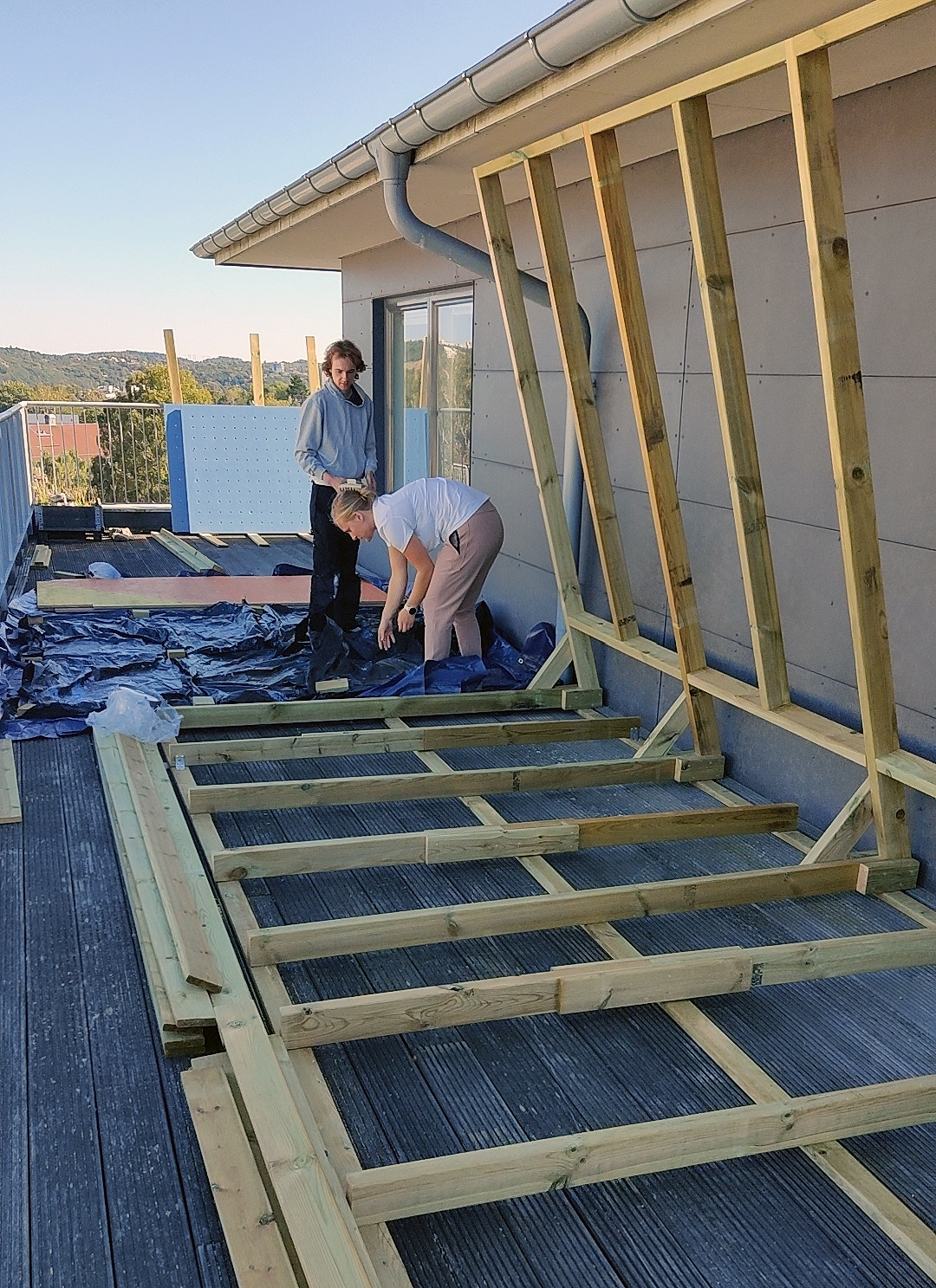 Klatrevæg på tagterrassen