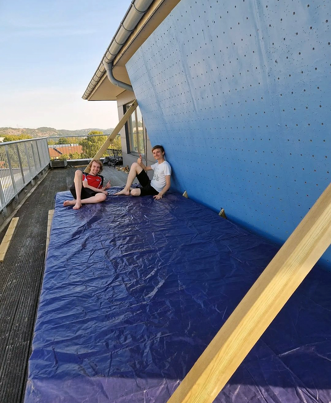 Klatrevæg på tagterrassen