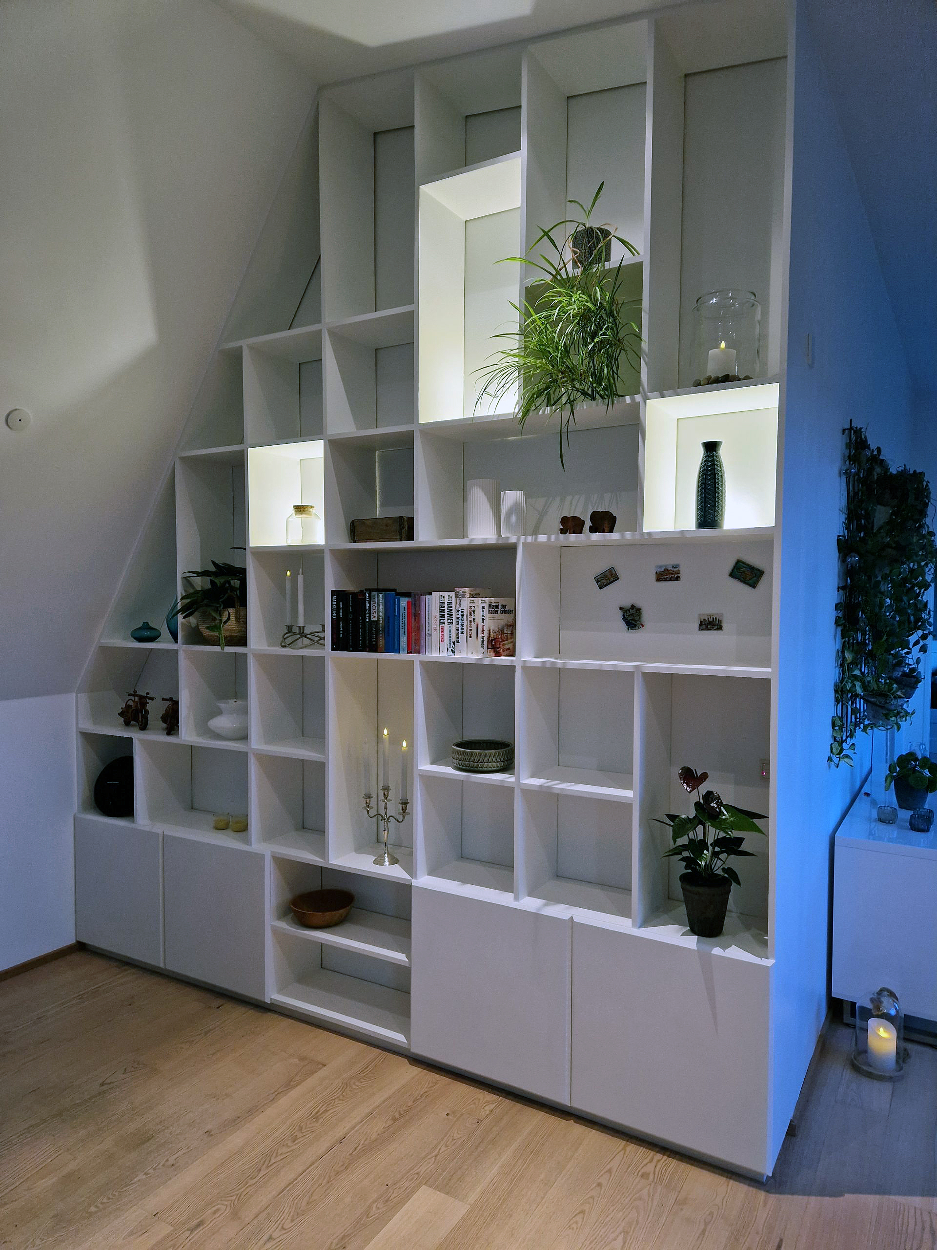 Vægreol på skrå væg