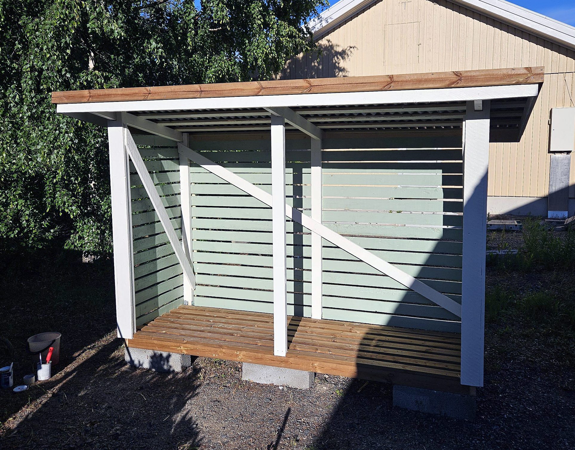 Lille lækkert brændeskur