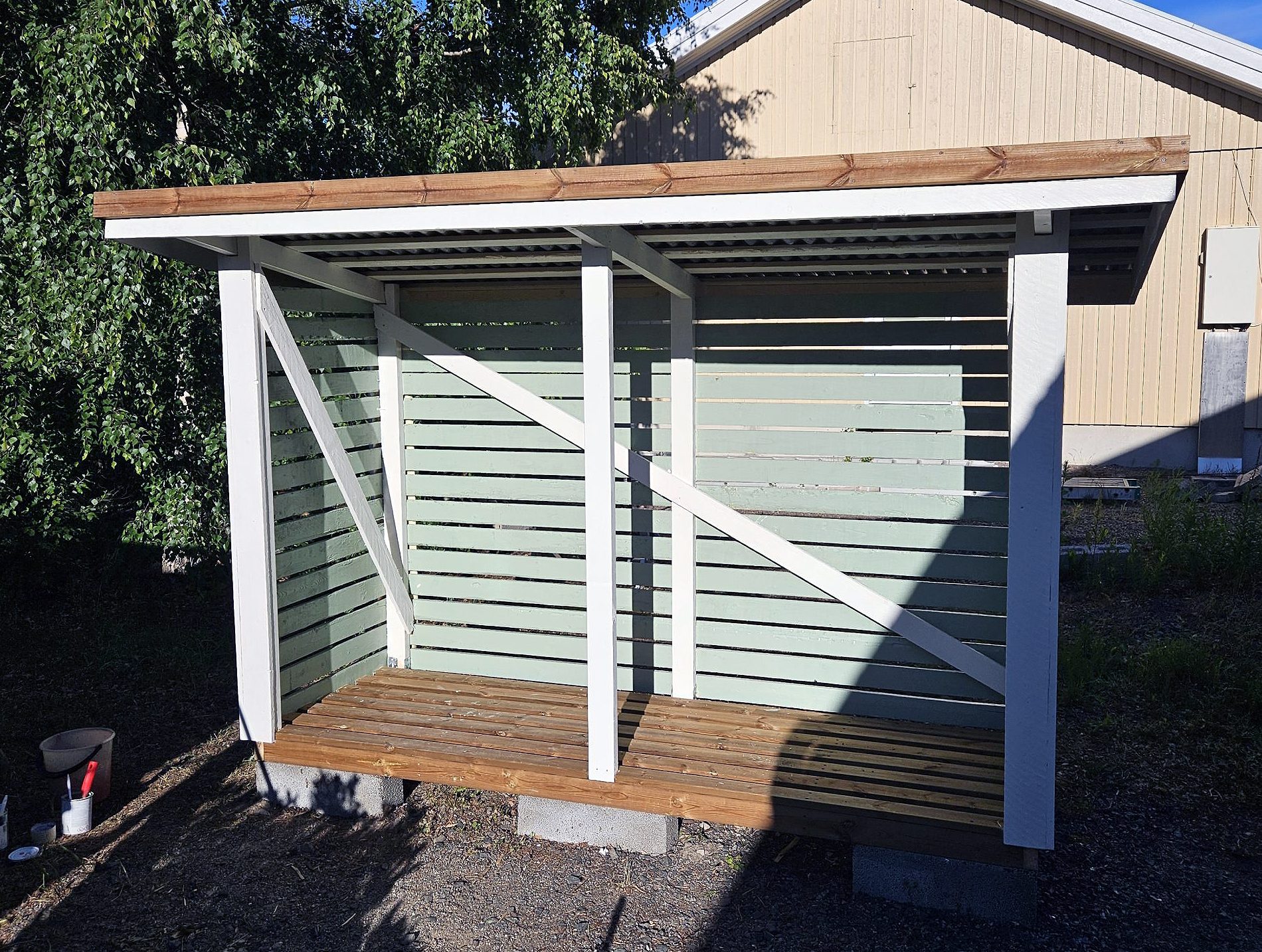 Lille lækkert brændeskur