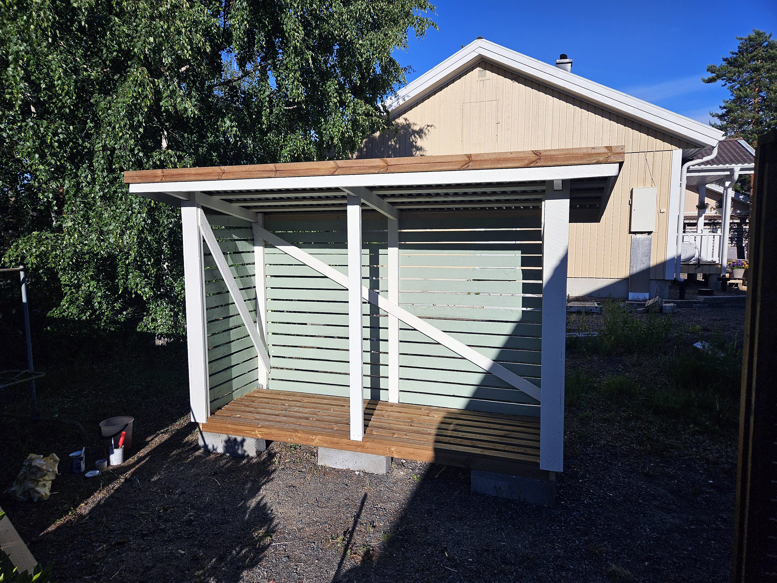 Lille lækkert brændeskur