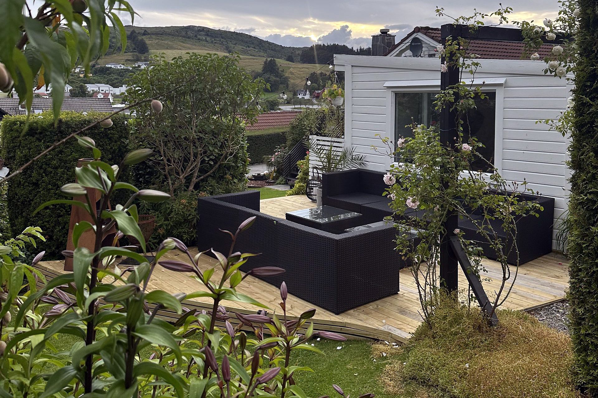 Flot terrasse med organiske former