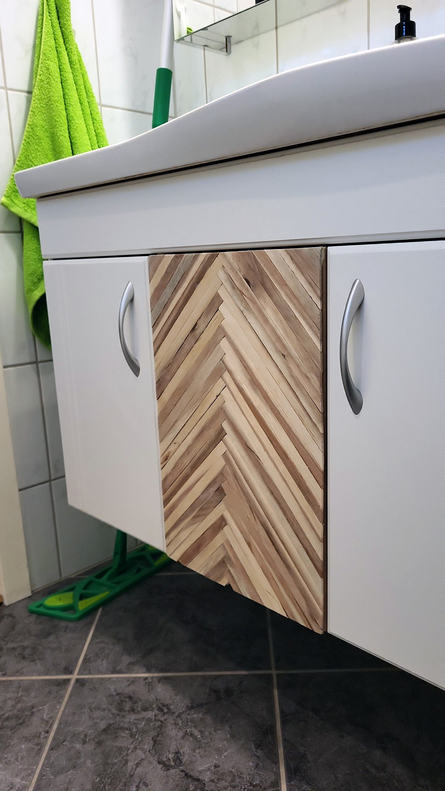 Skabslåger med sildebensmønster