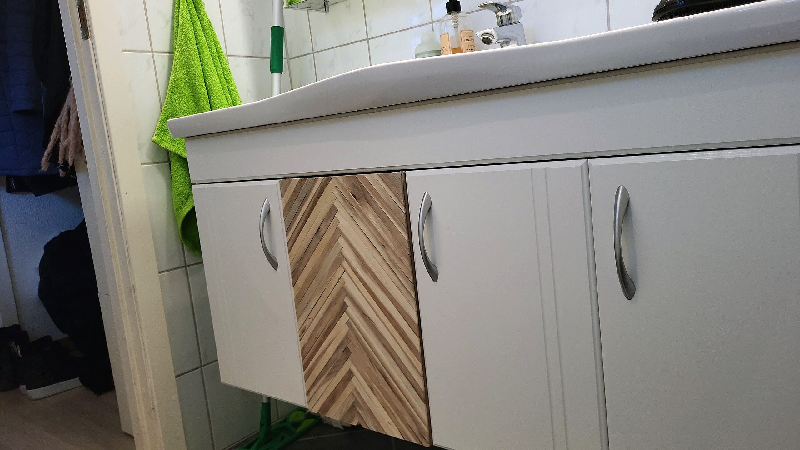 Skabslåger med sildebensmønster