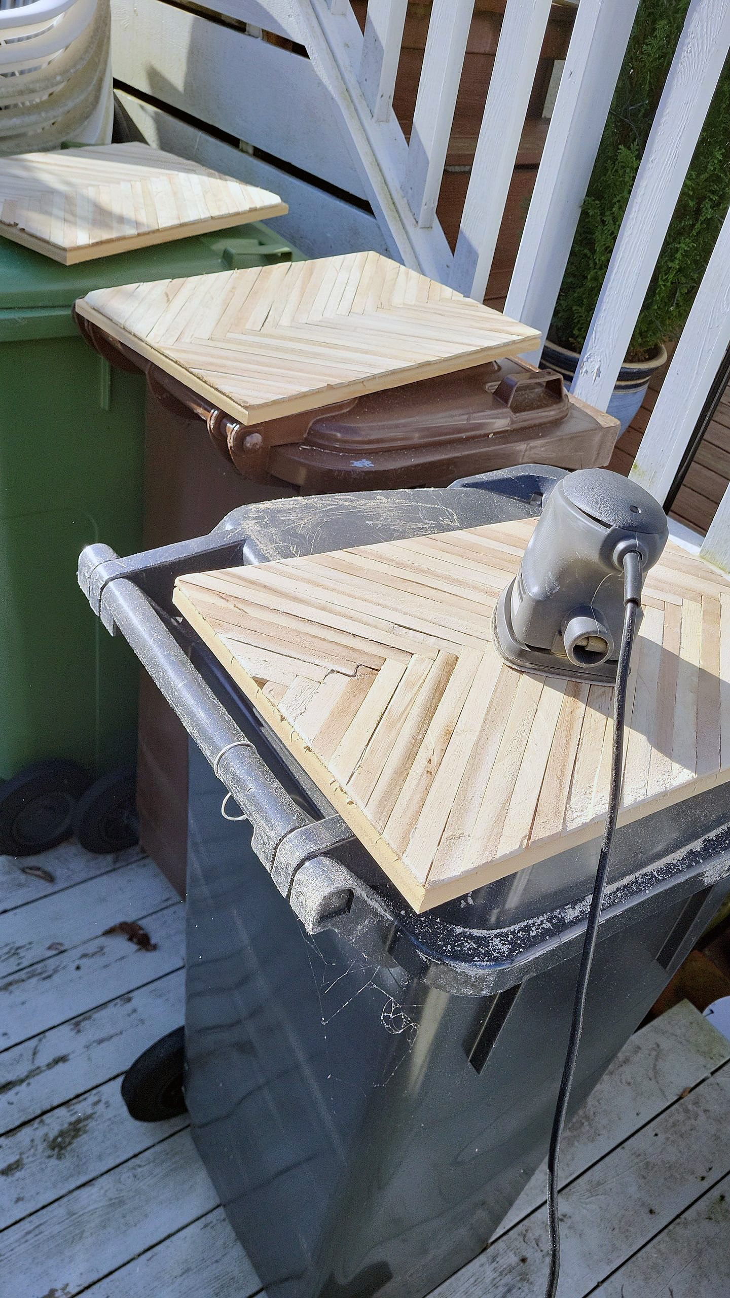 Skabslåger med sildebensmønster