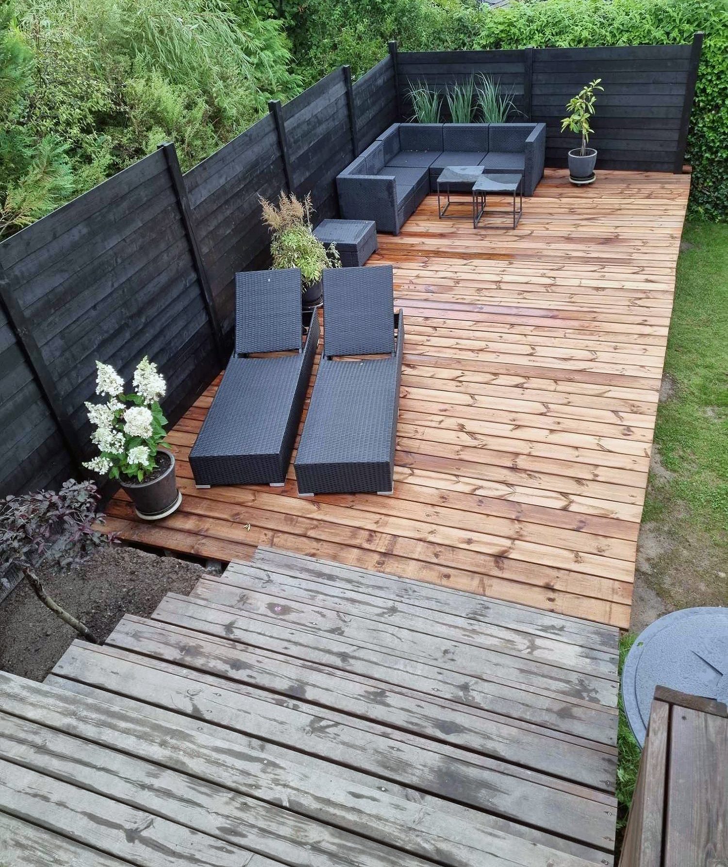 Nyt terrasseområde i haven