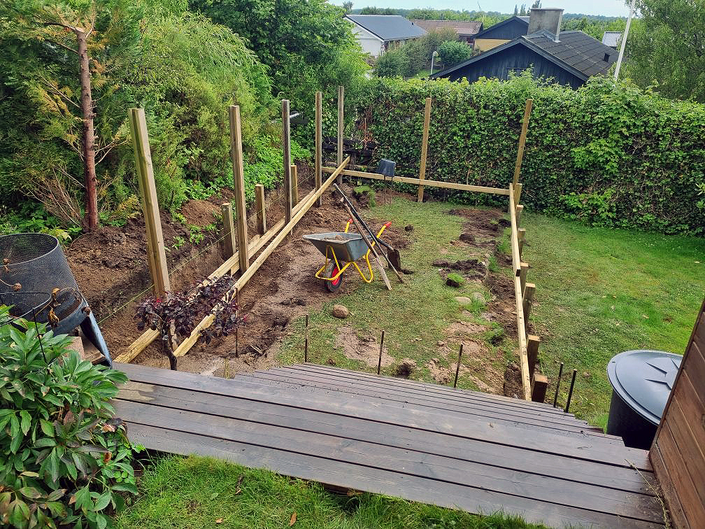 Nyt terrasseområde i haven