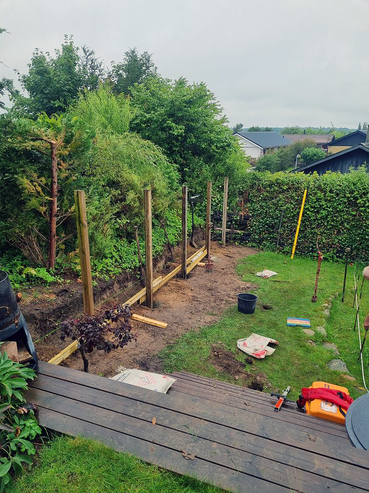 Nyt terrasseområde i haven