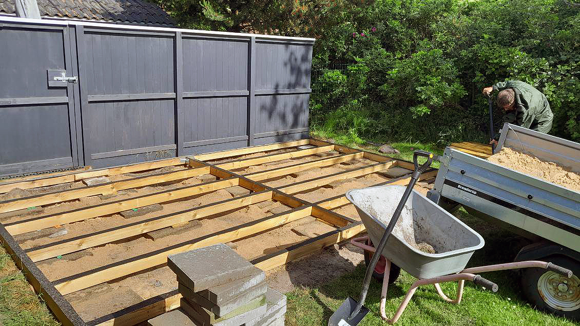 Pavillonhjørne i haven