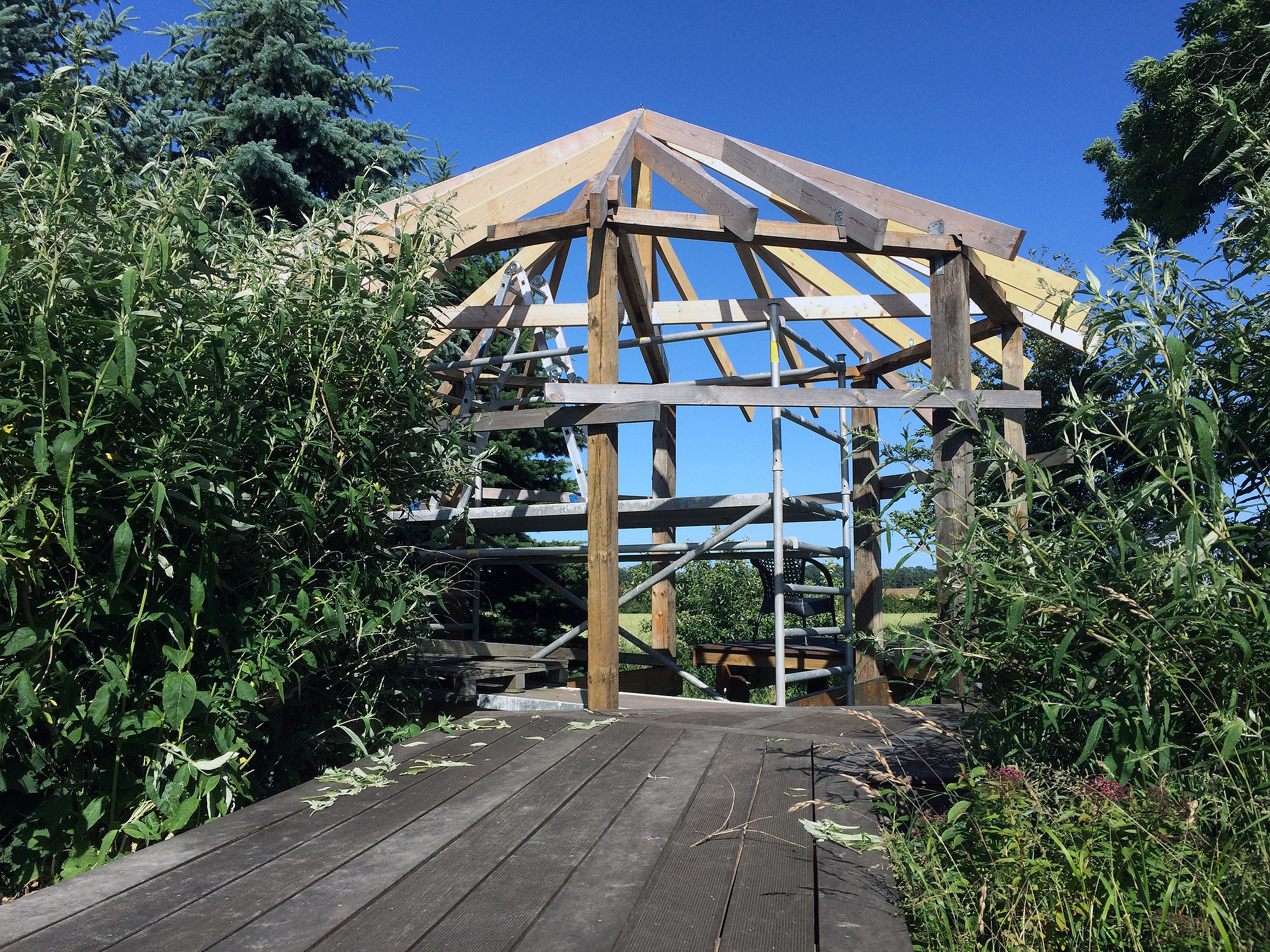 Udsigts-pavillon på pæle