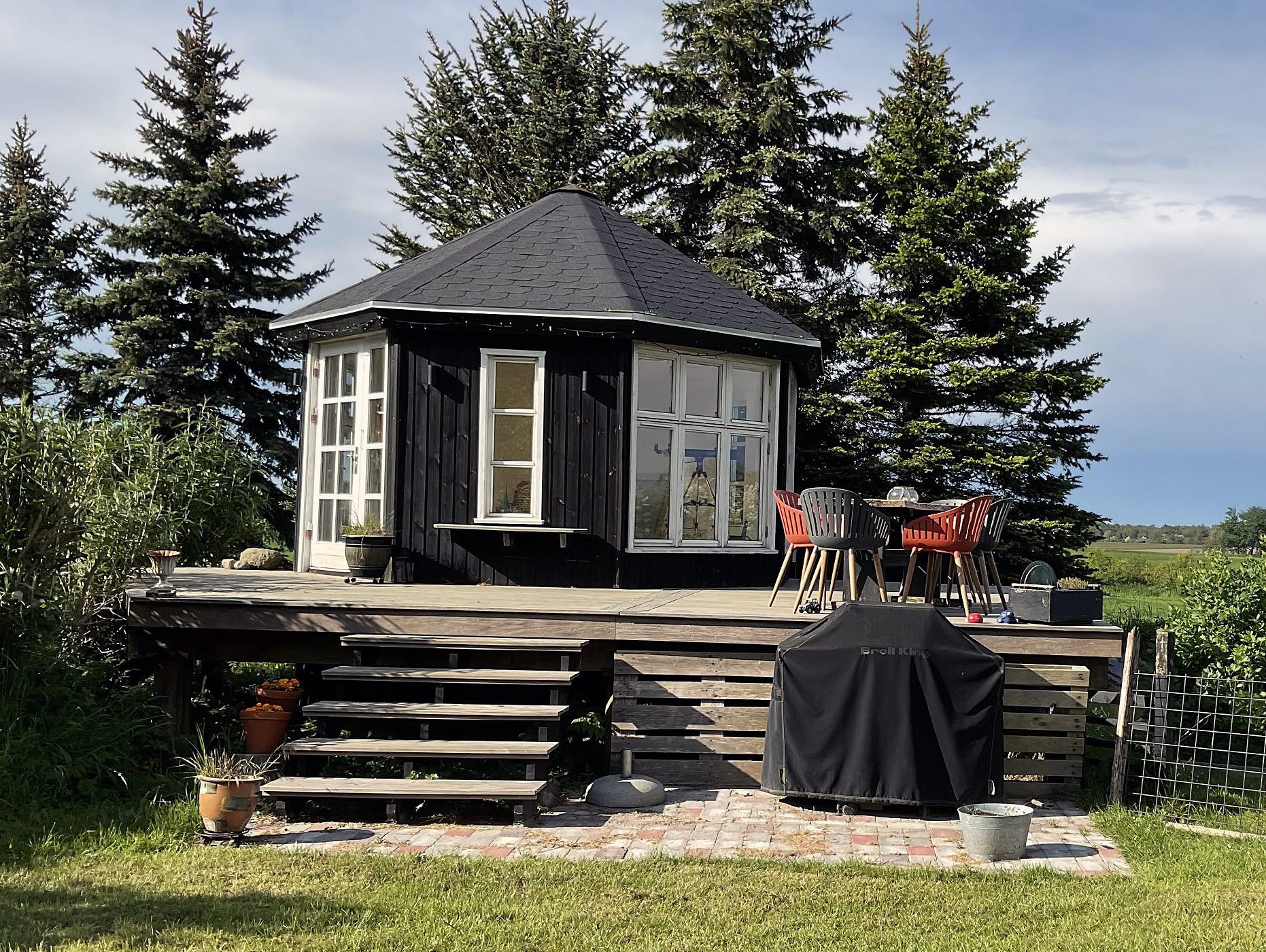 Udsigts-pavillon på pæle