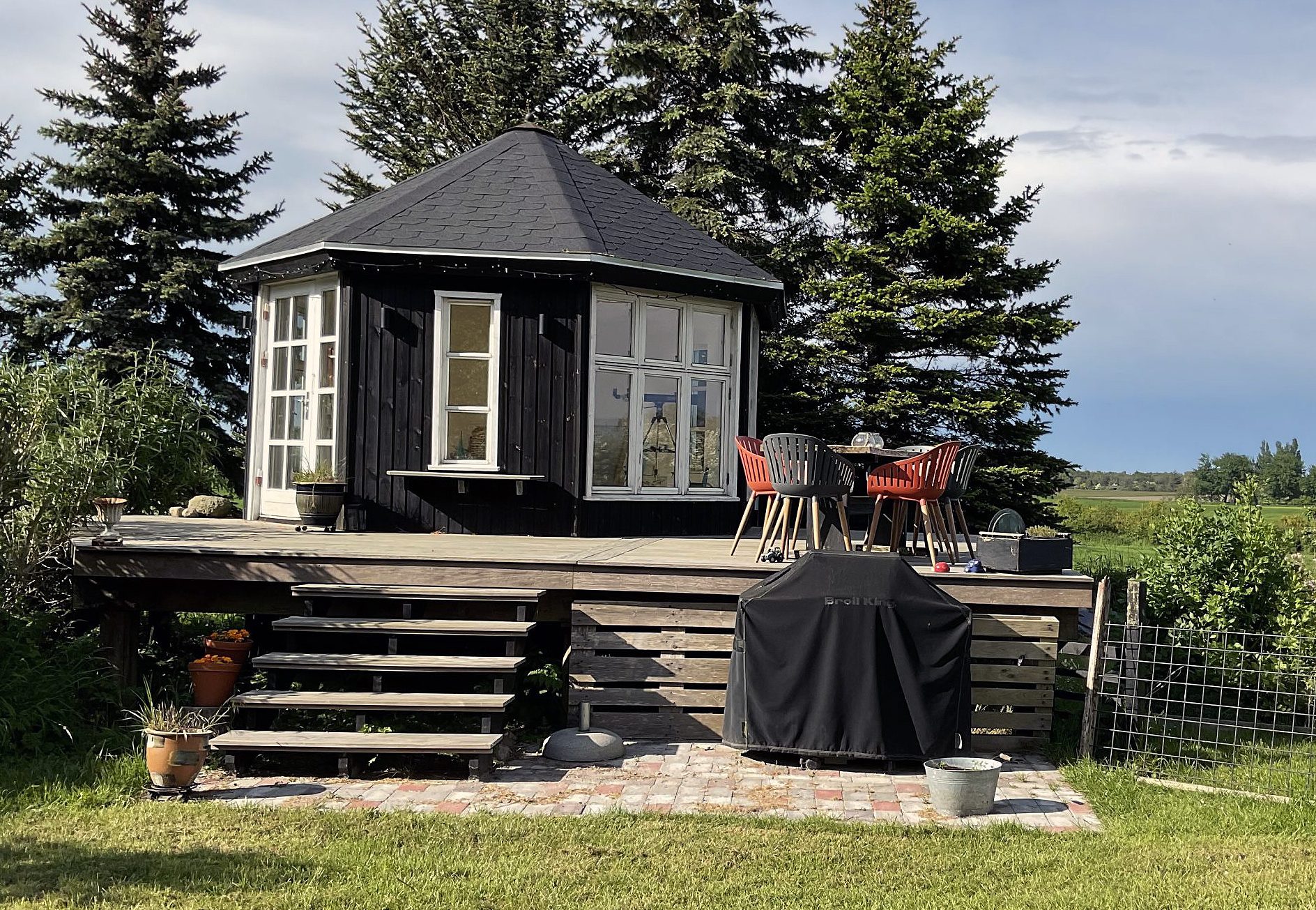 Udsigts-pavillon på pæle