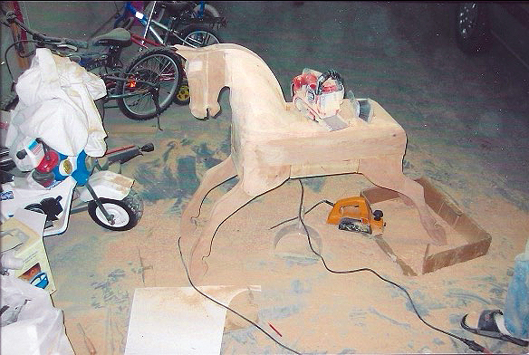 Gyngehest af kirsebærtræ