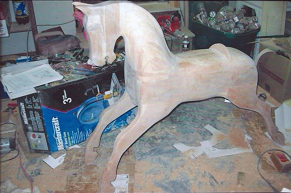 Gyngehest af kirsebærtræ