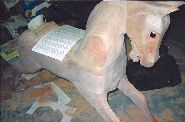 Gyngehest af kirsebærtræ