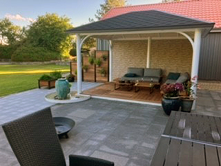 Pavillon med luksusdetaljer