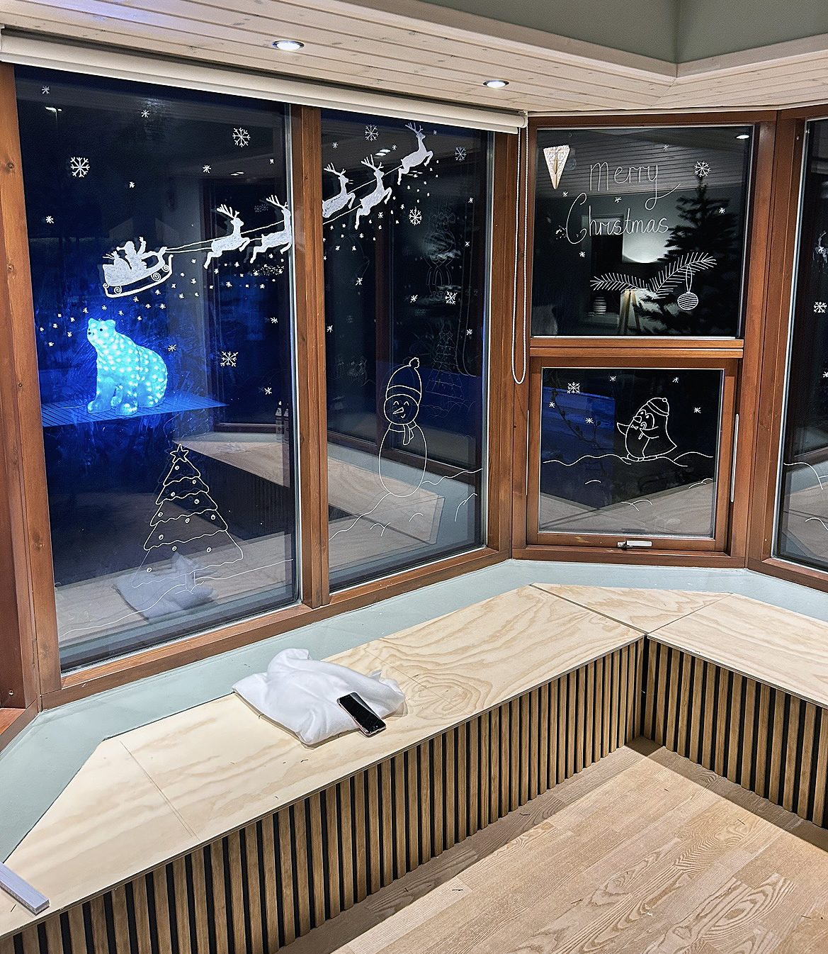 Flot indbygningsbænk med opbevaring