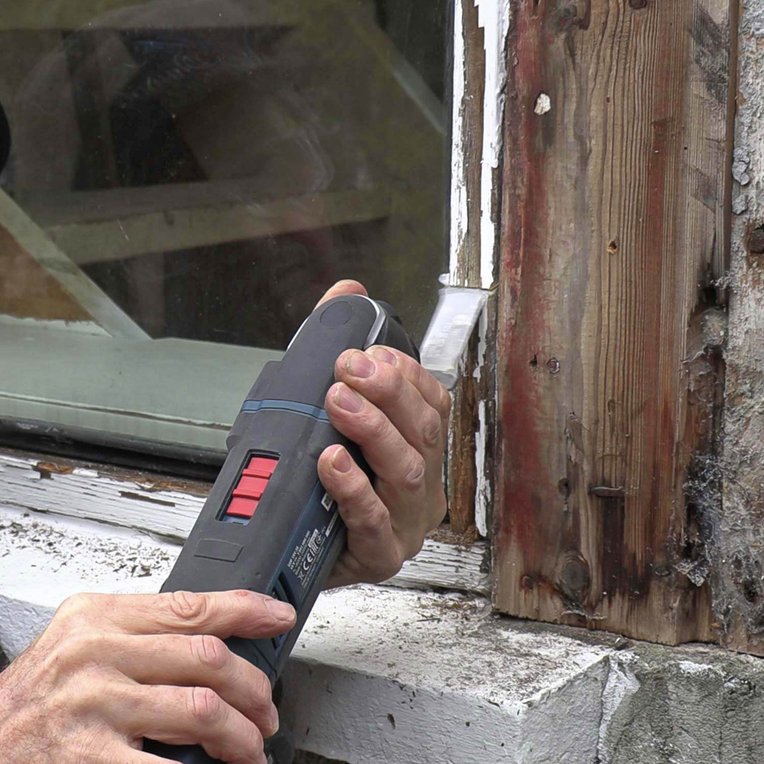 Lahon ikkunan korjaus: Sahaa laho osa pois