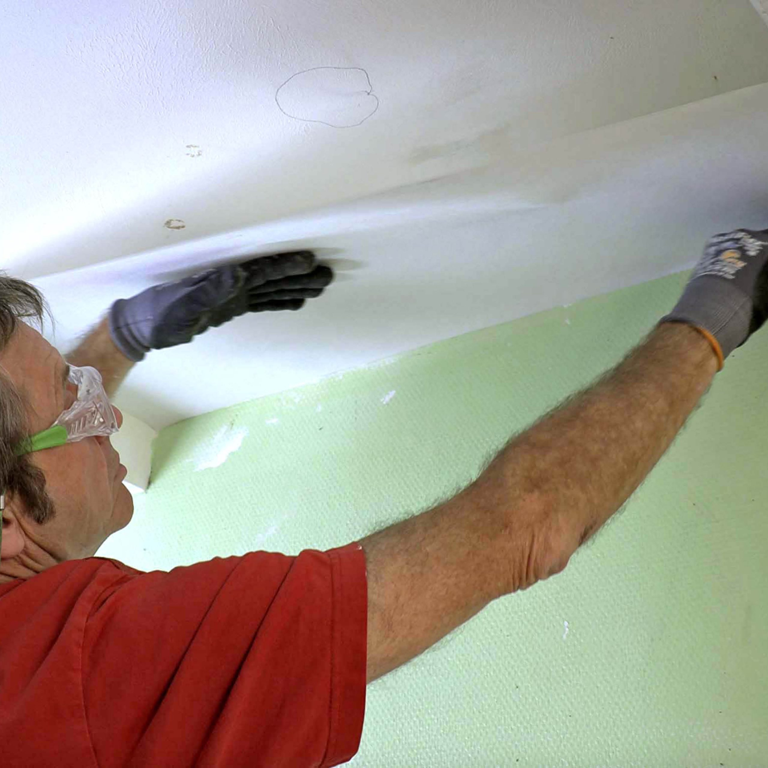 Skade på pudset loft: Sæt filten op