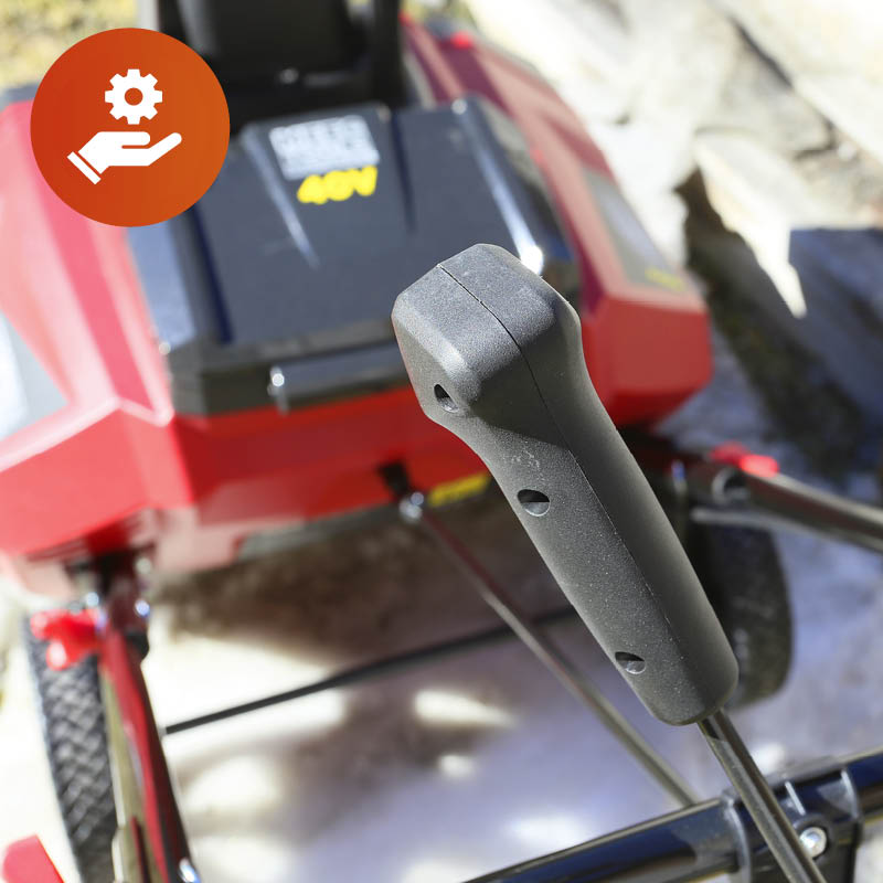 Betjening sneslynge batteri test