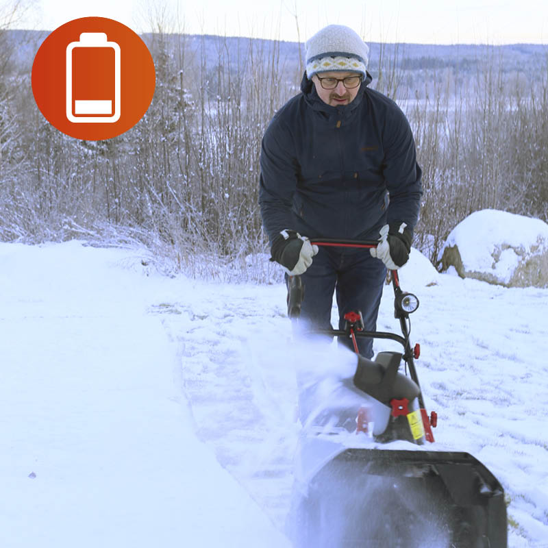 Rækkevidde sneslynge batteri test