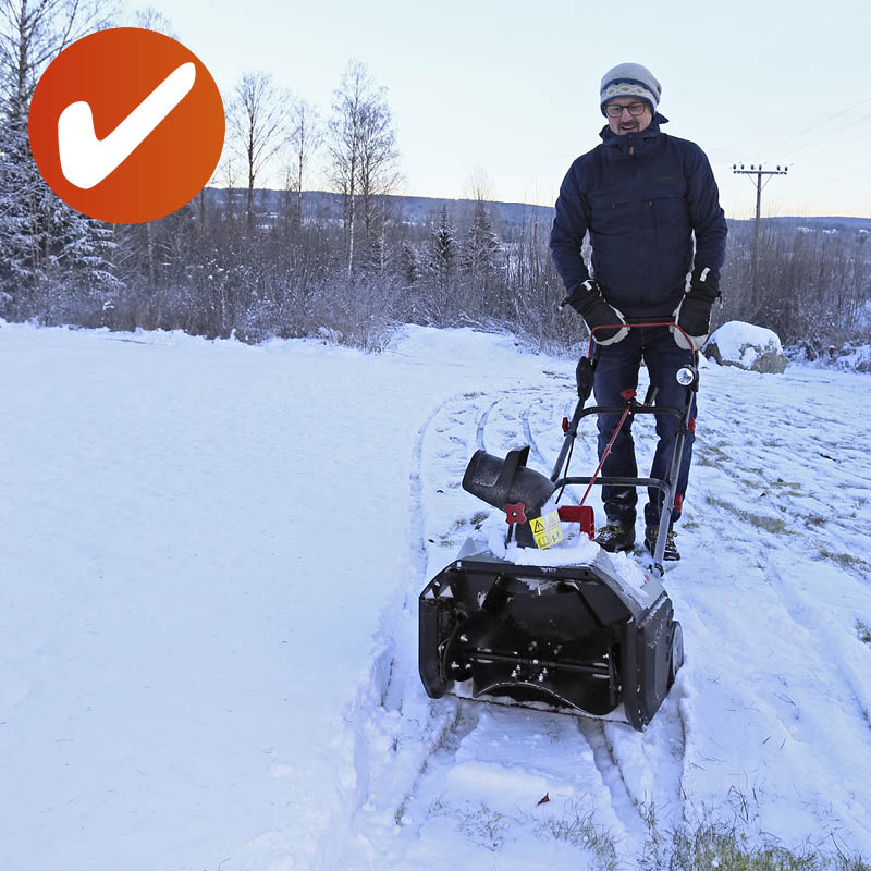 Resultat sneslynge batteri test