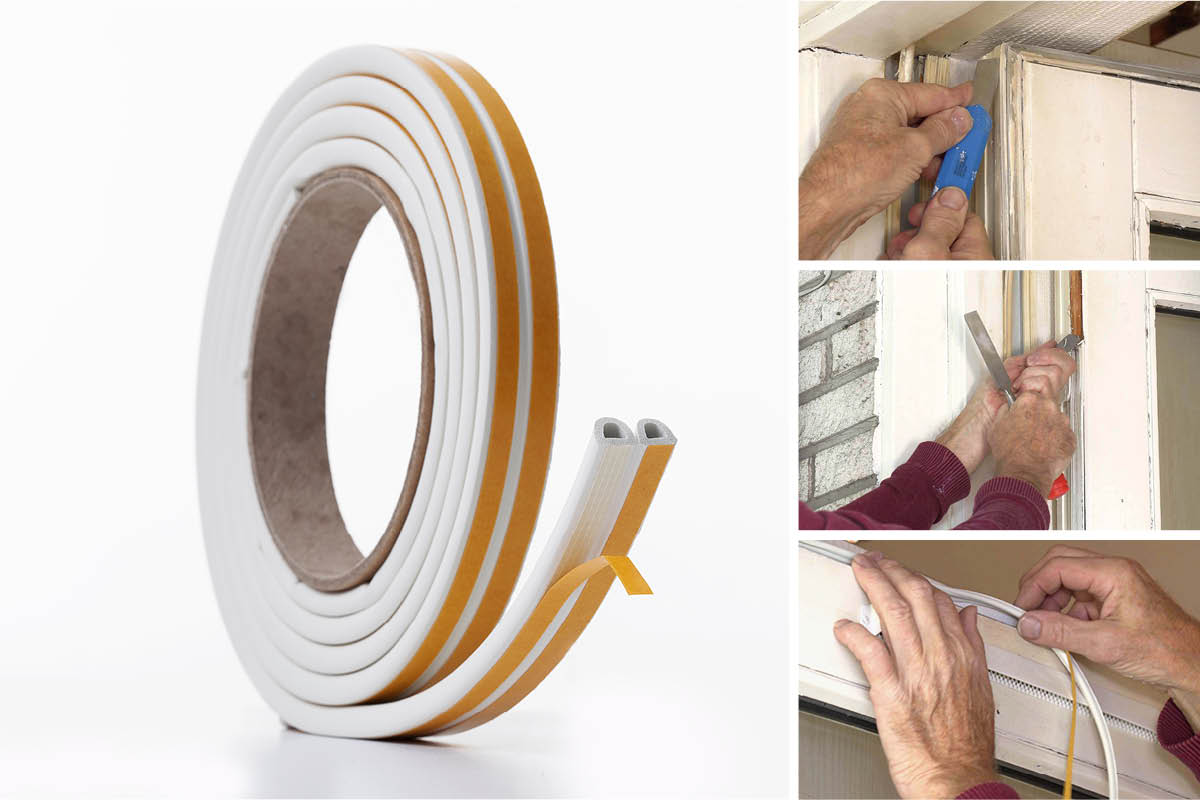 Montering af selvklæbende tætningslister