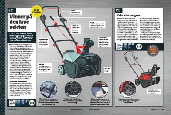 batteridrevet snøfreser test
