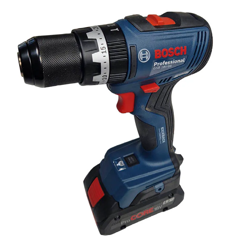 Bor- og skrumaskine test: Bosch GSB 18V-65