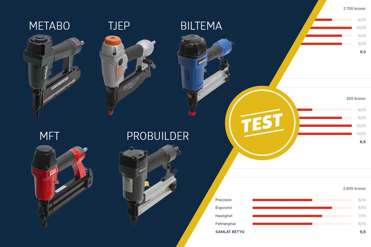 Spikpistol tryckluft test