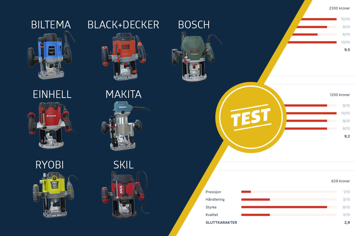 Test av overfreser med ledning