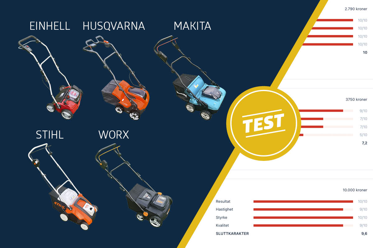 Test av plenluftere på batteri