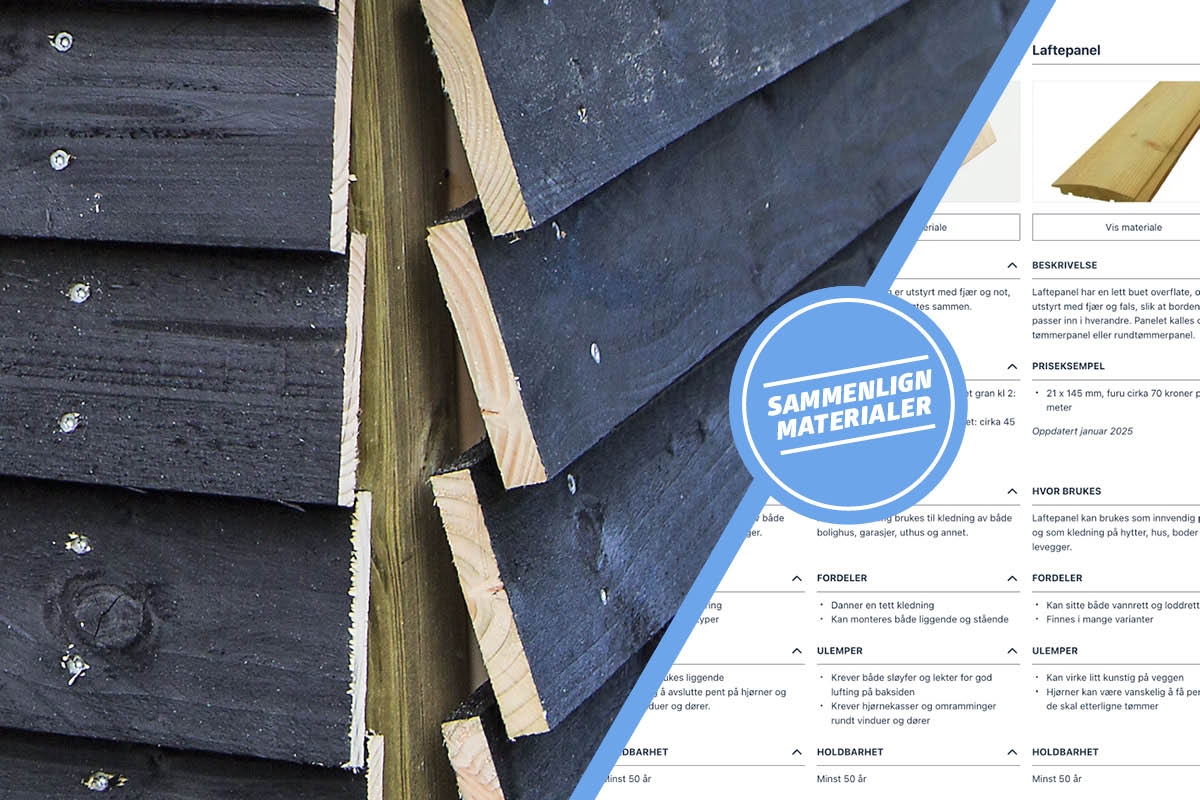 Kledning til uteboder og småbygninger