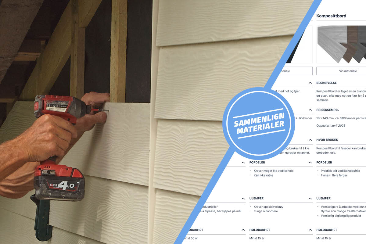 Vedlikeholdsfri fasadekledning