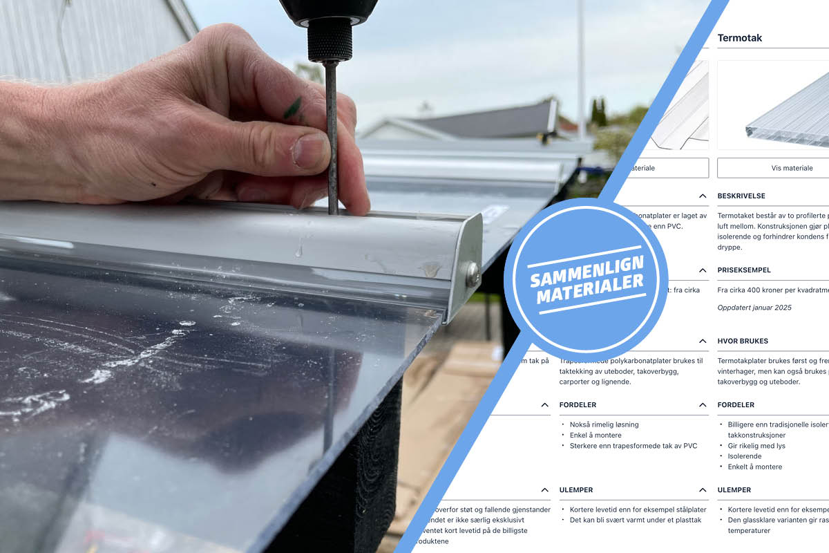 Tak til overbygd terrasse